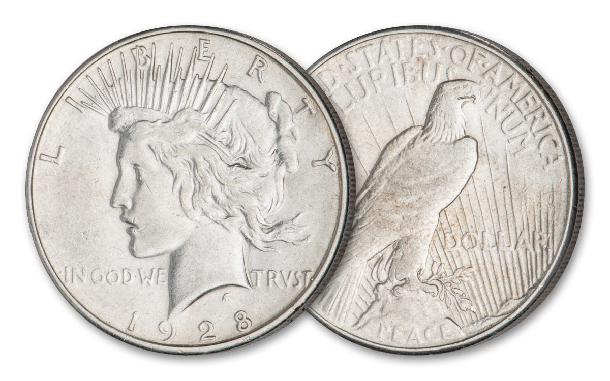 1922-S Peace Silver Dollar BU | GovMint.com