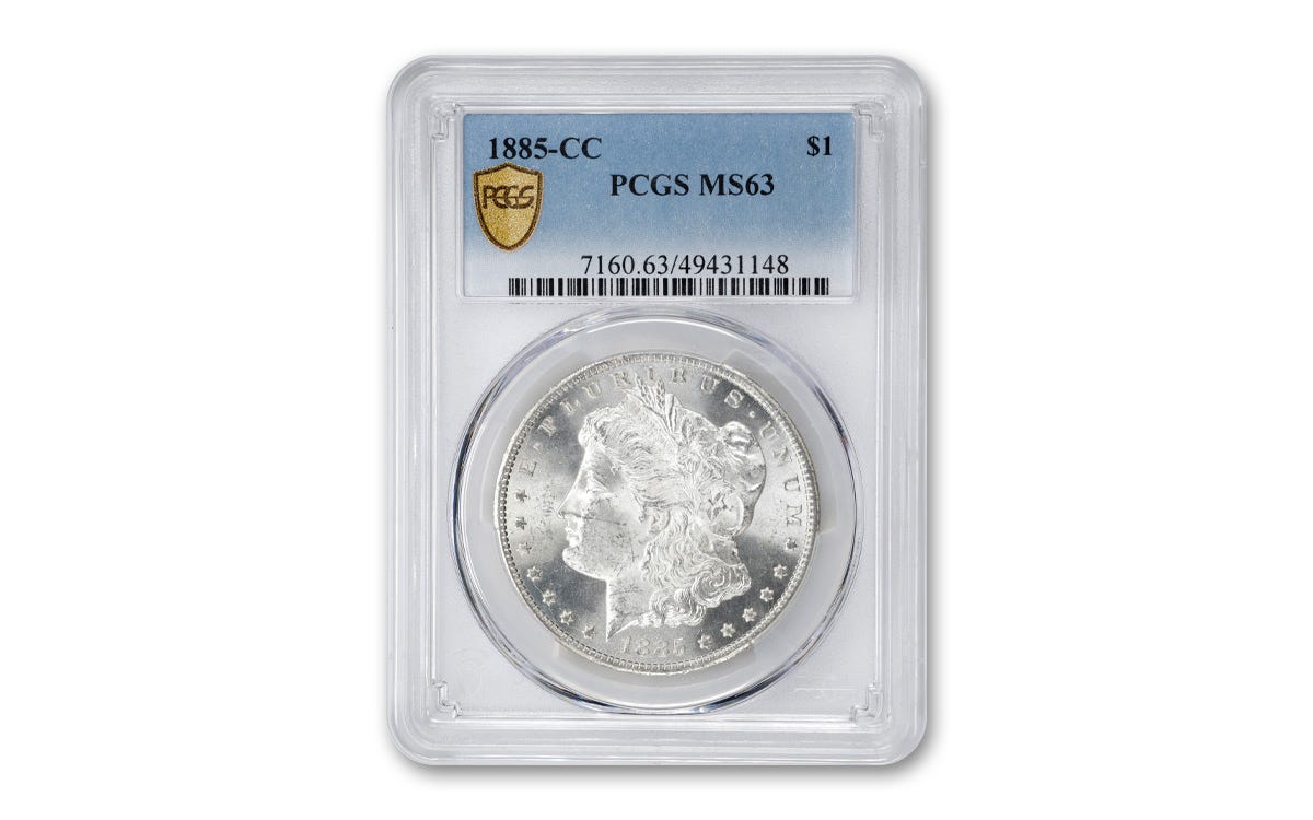 X2 1880-S $1 Morgan Silver Graded PCGS top 63