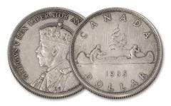 1935 Canada 1 Dollar Silver Voyageur Dollar XF