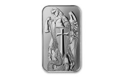 Scottsdale Mint 1-oz Silver Archangel Michael Bar Gem BU