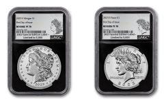 2PC 2023-S Silver Morgan & Peace NGC Reverse PF70 FDI 1G .999 Silver Label