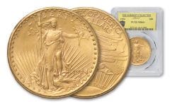 1924-P $20 Gold Saint-Gaudens Fairmont Collection PCGS MS63+