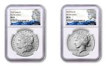 2pc 2024(P) Silver Morgan Dollar & Peace NGC MS70 FDI Exclusive Morgan/Peace Labels