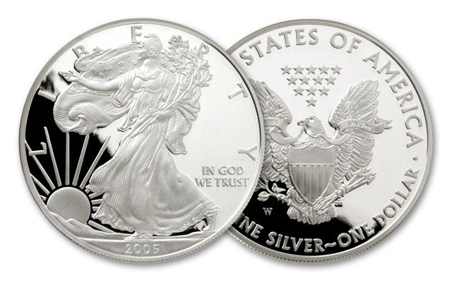2005-W 1 Dollar 1-oz Silver Eagle Proof | GovMint.com