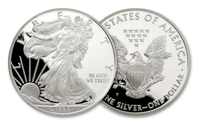 1999 P 1 Dollar 1 oz Silver Eagle Proof GovMint