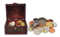 300-2023 ONE POUND MIXED WORLD COINS W/ROMAN BRZ