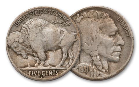 1931-S 5 Cent Buffalo F-VF | GovMint.com
