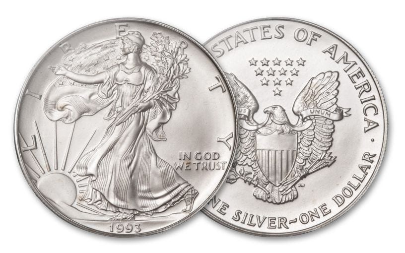 1993 1 Dollar 1-oz Silver Eagle BU