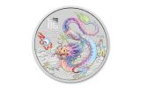 AUS 2024 .50C 1/2oz Silver Lunar Dragon White Colorized BU 