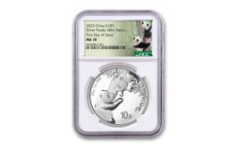 2023 China 30-gm Silver Panda NGC MS70 FDI w/Panda Cub Label | GovMint.com