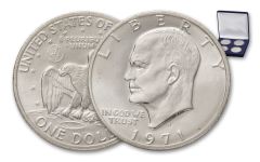 1971-1974 Eisenhower Dollar Silver BU Set 4pc