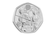 2023 Great Britain 50p 8-gm CuNi Star Wars Luke and Leia BU