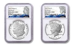 2-Coin Set 2024-S Silver Morgan & Peace NGC PF70UC FR