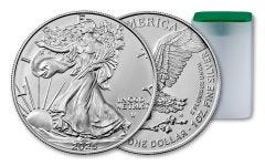 20pc 2025 $1 1-oz American Silver Eagle BU Roll