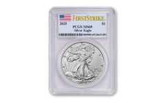 2025 $1 1 oz American Silver Eagle PCGS MS69 First Strikes