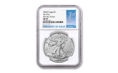 2024(P) $1 1 oz American Silver Eagle w/ Star Privy NGC MS70 First Day of Issue