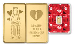 PAMP .5-gm Gold Coca-Cola® Valentine’s Day Bar