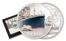 Cook Islands TITANIC - TICKET ROSE DEWITT BUKATER $1 Silver Coin-Note 2019