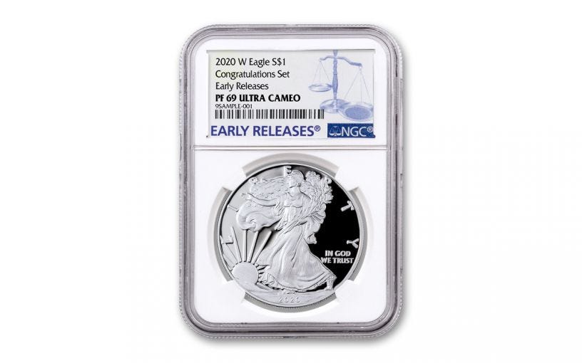 アンティークコイン 銀貨 2022-W Proof $1 American Silver Eagle NGC