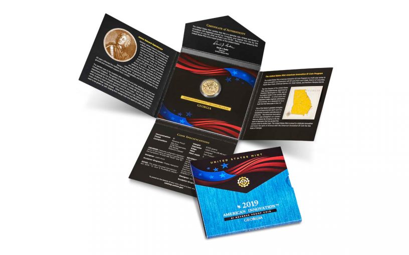 2019-S $1 American Innovation – Georgia Reverse Proof | GovMint.com