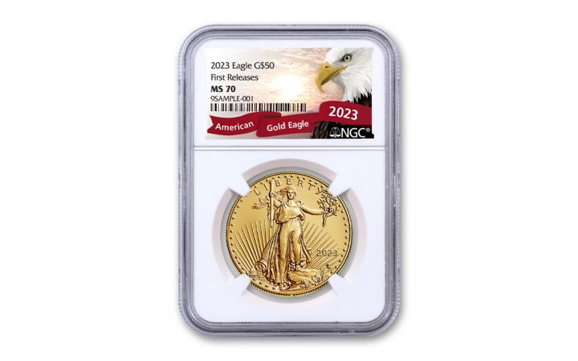 2023 50 1oz Gold American Eagle NGC MS70 FR w/Eagle Label