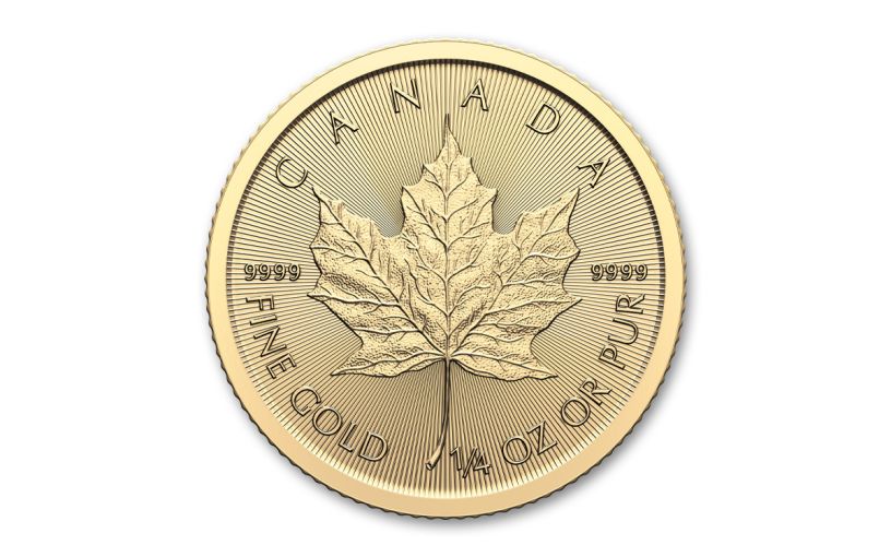 2024 Canada 10 1 4 Oz Gold Maple Leaf Gem BU GovMint   419258 1 