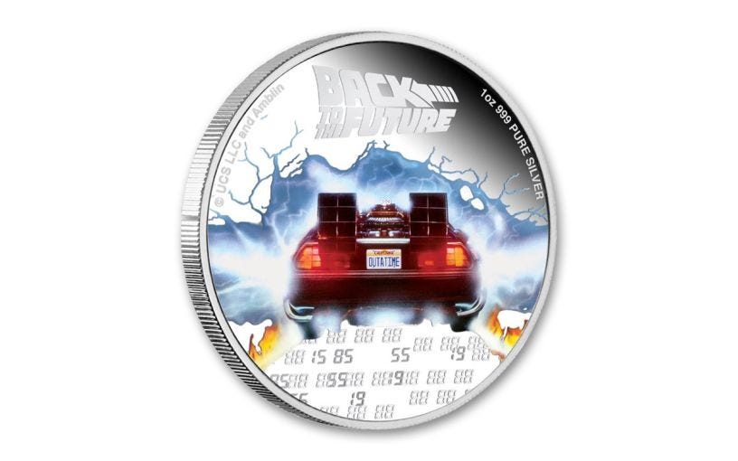 2020 Niue $2 1-oz Silver Back to the Future 35th Anniversary Colorized Proof