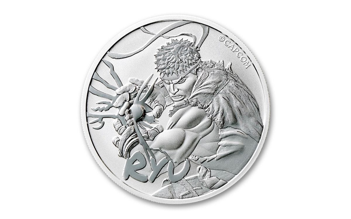 2022 Tuvalu $1 1-oz Silver Street Fighter™ Ryu BU | GovMint.com