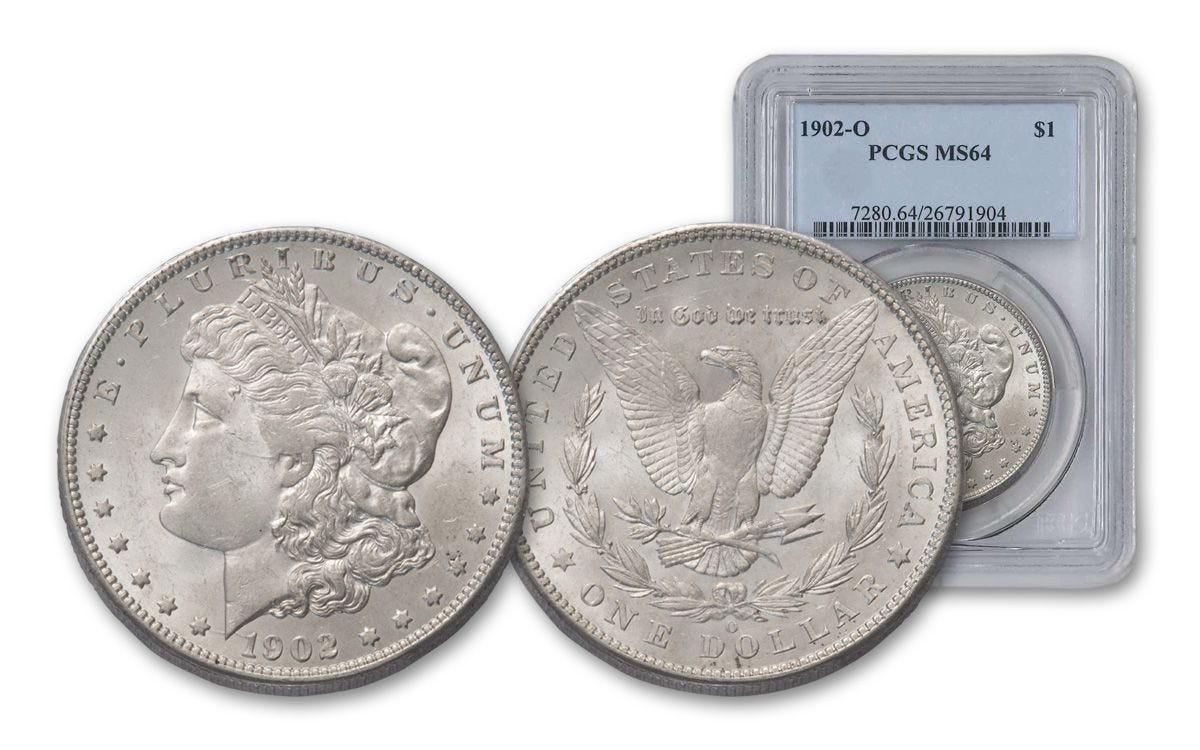 1902-O Morgan Silver Dollar PCGS/NGC MS64 | GovMint.com