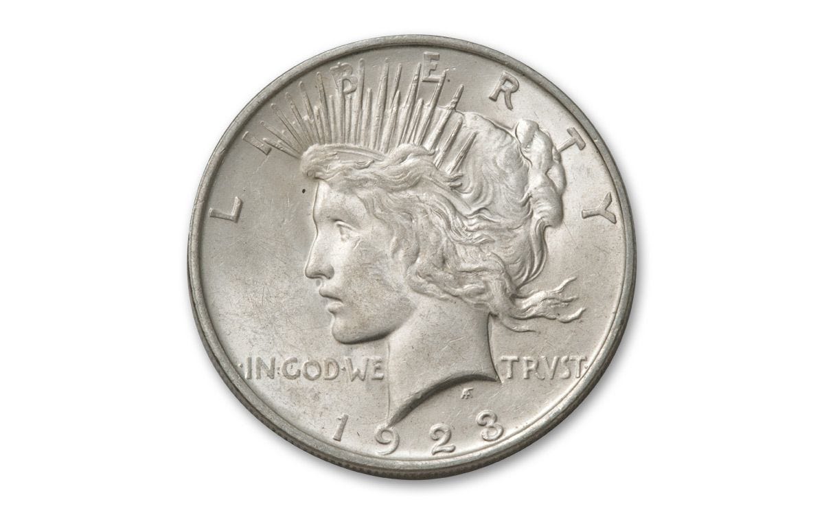 1922 & 1923 deals silver peace dollar !