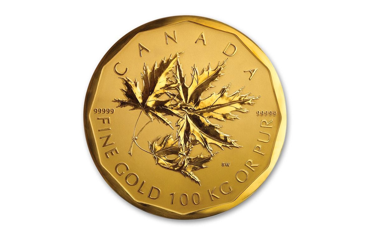 2007 Canada $1 Million 100 Kilo Gold Maple Leaf | GovMint.com