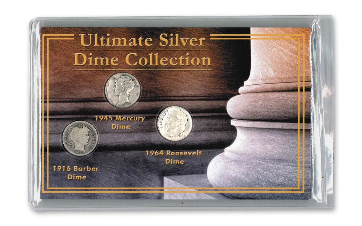 Eisenhower Silver top Dime Collection