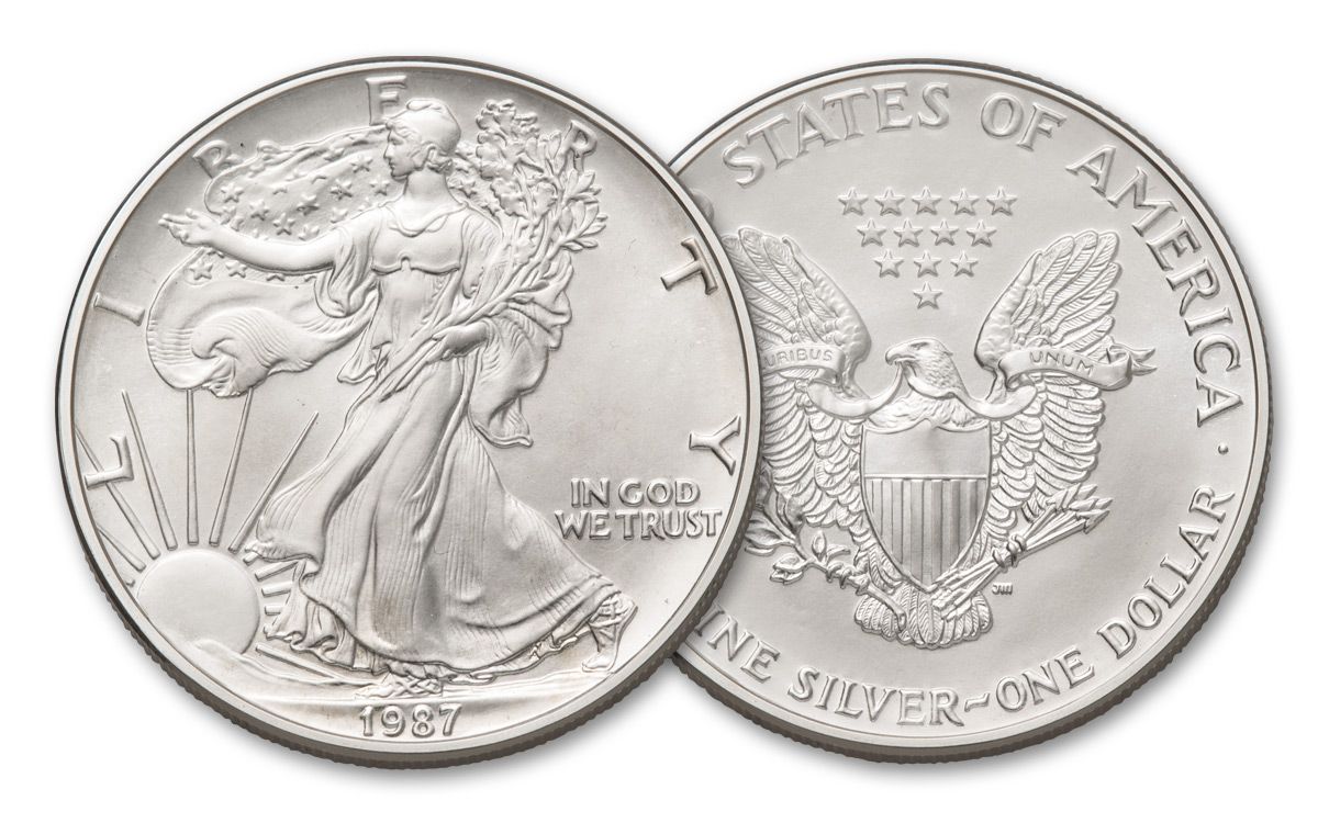 1987 $1 1-oz Silver American Eagle BU | GovMint.com