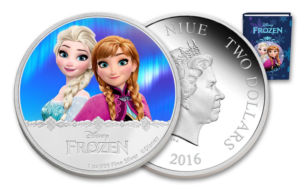 2016 Niue 1-oz Disney Frozen Northern Lights Anna Elsa Proof | GovMint.com