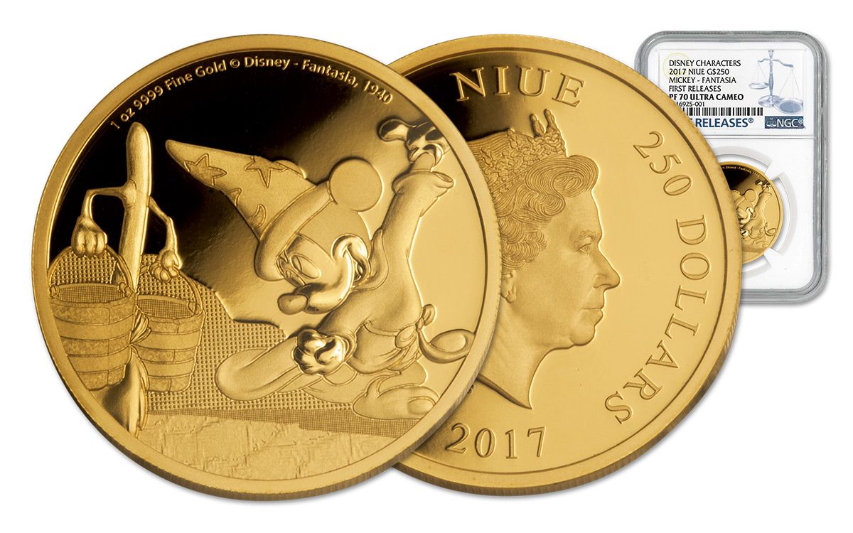 2017 Niue 1-oz Gold Mickey Mouse Fantasia NGC PF70 UC FR | GovMint.com