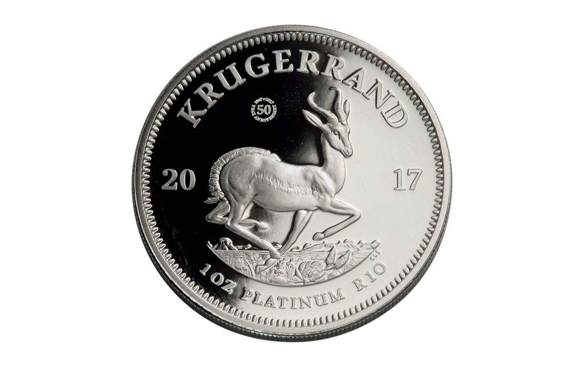 2017 South Africa 10 R 1-oz Platinum Krugerrand Proof Coin | GovMint.com
