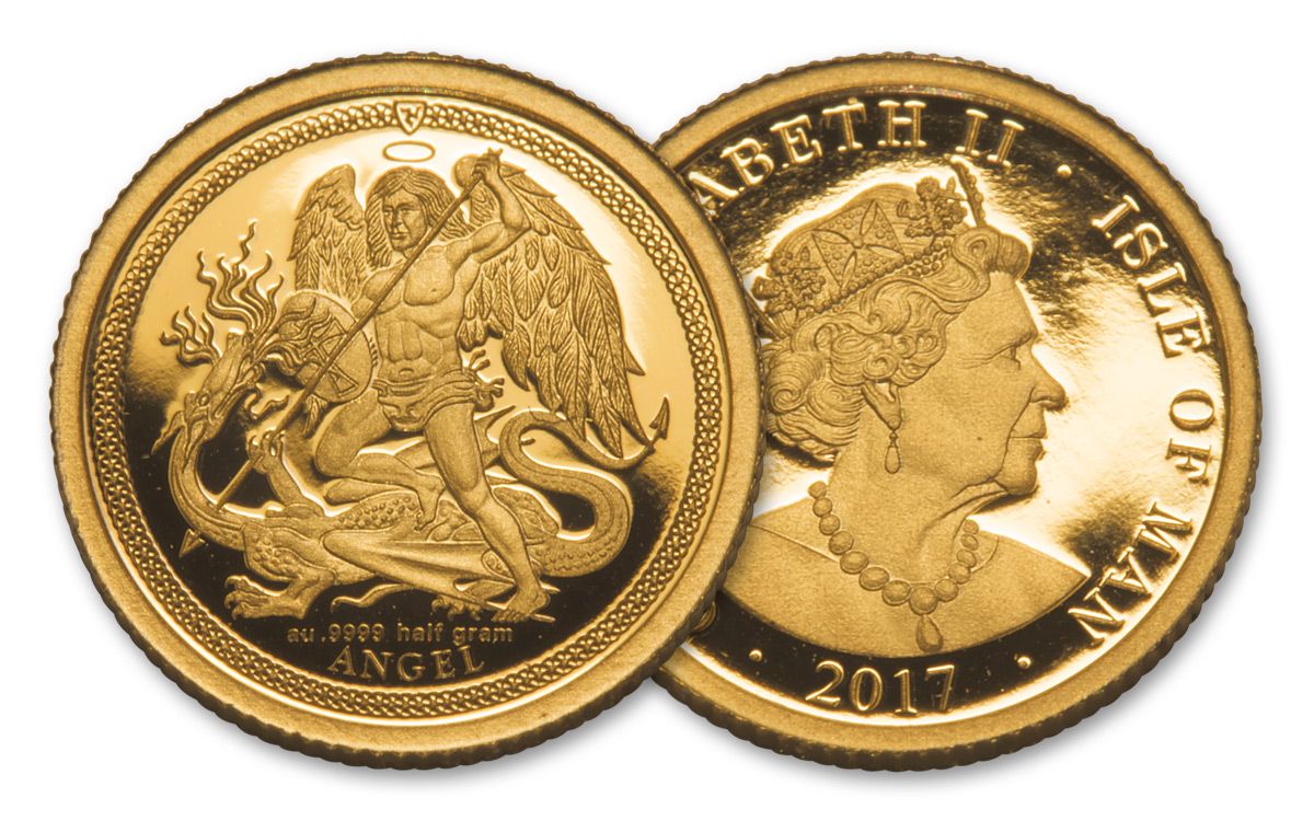 2017 Isle of Man ½-g Gold Angel Proof | GovMint.com