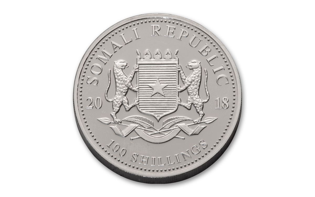 Somalia 2018 1-Oz. Silver African Wildlife Elephant BU | GovMint.com