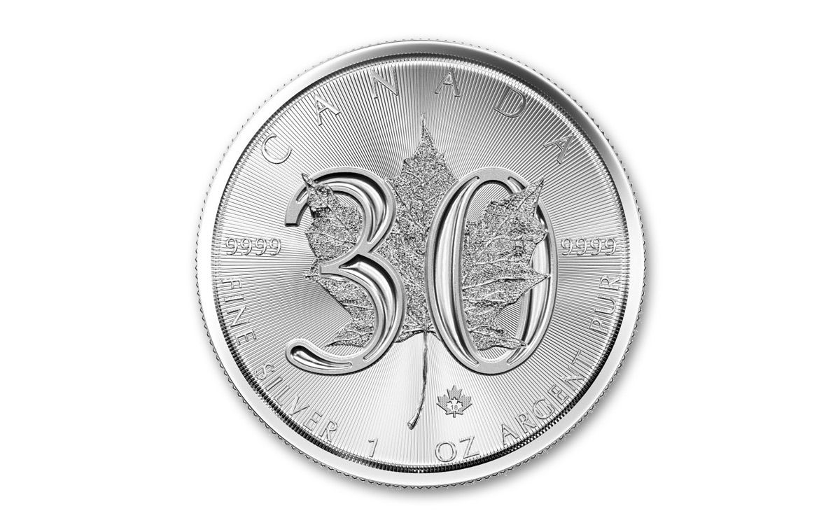 Vault Reserve Roll of 25 2018 CA Silver Maple Leaf 30th Ann. | GovMint.com