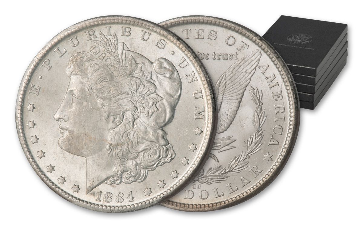 1881-1885-CC Morgan Silver Dollar GSA NGC MS64 5-pc Set | GovMint.com