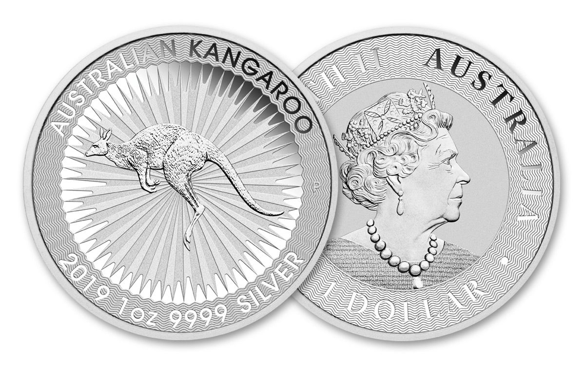 2019 Australia 1 Dollar 1-oz Silver Kangaroo BU | GovMint.com