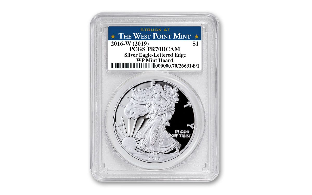 2016-W $1 1-oz Silver Eagle West Point Mint Hoard PCGS PR70DCAM w/Star  Label | GovMint.com
