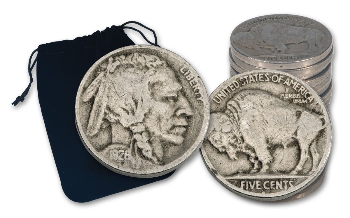1913–1938-S Buffalo Nickel Quarter-Pound Bag | GovMint.com