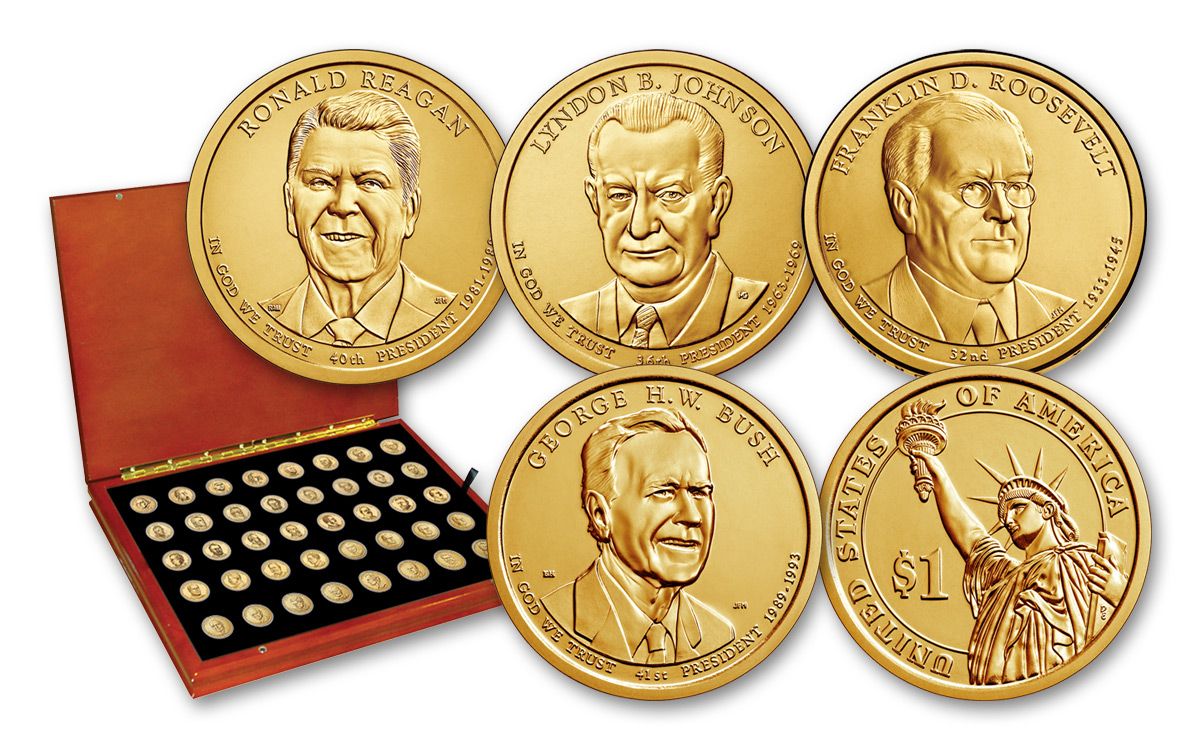 2007–2020 Presidential Dollar 40-pc Collection BU w/Box | GovMint.com