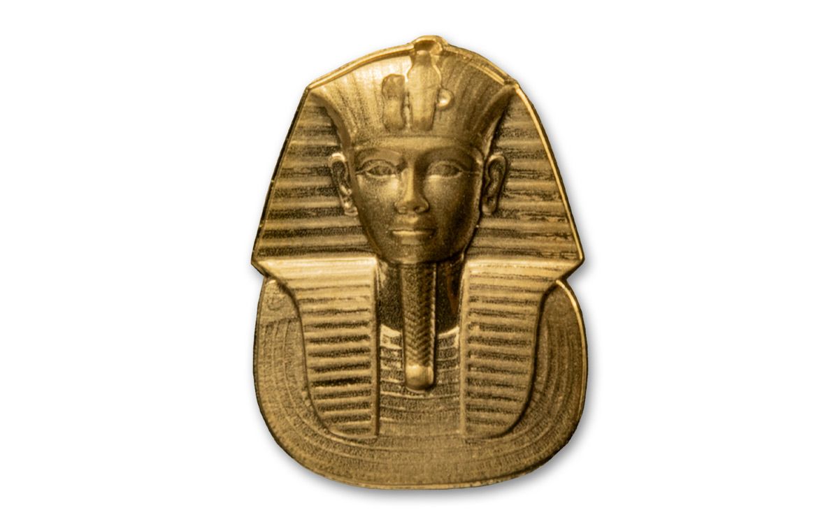 2022 Solomon Islands $10 1-gm Gold Mask of Tutankhamun HR Proof-Like Coin |  GovMint.com