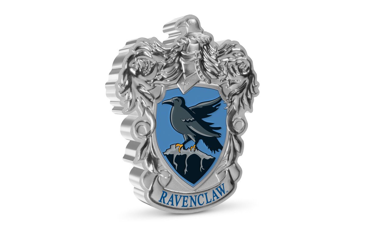2021 Niue $2 1-oz Silver Harry Potter Ravenclaw Crest Shaped Colorized Gem  Proof | GovMint.com