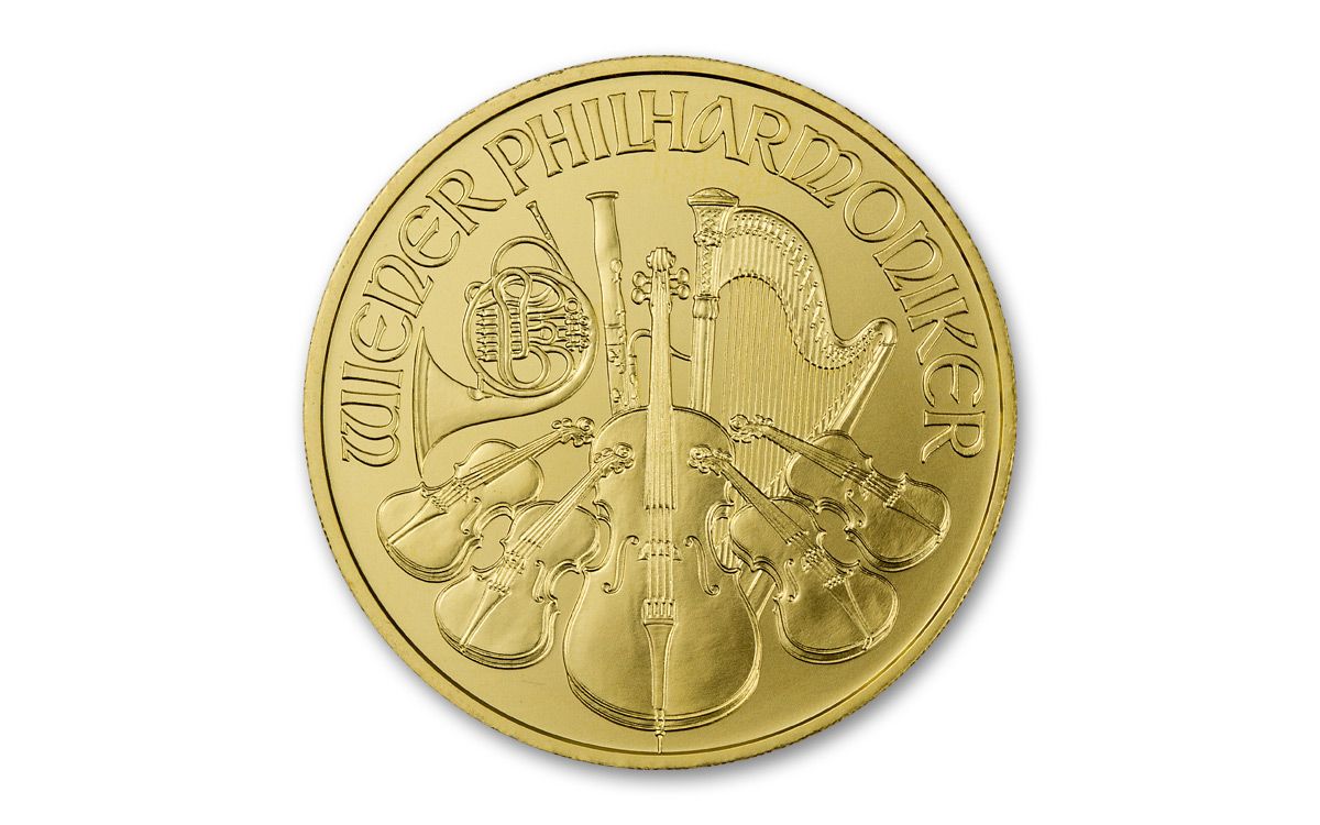 2023 Austria €100 1-oz Gold Philharmonic Gem BU | GovMint.com