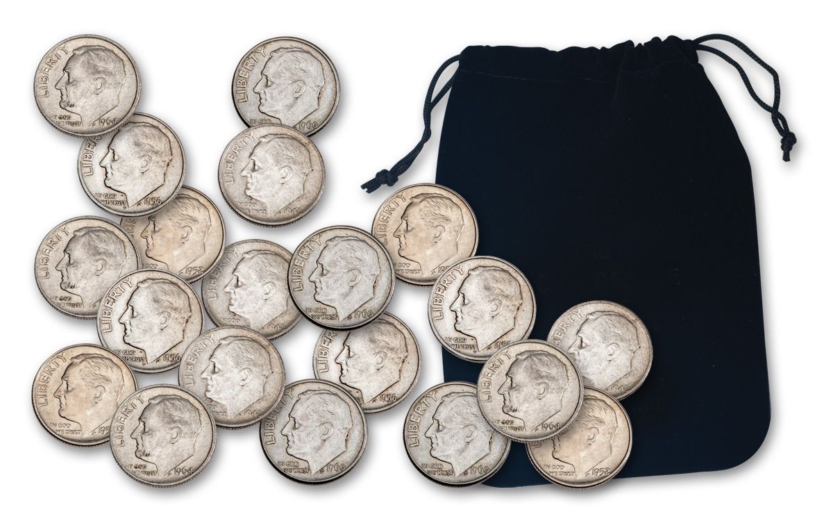 Bag of 2024 silver dimes