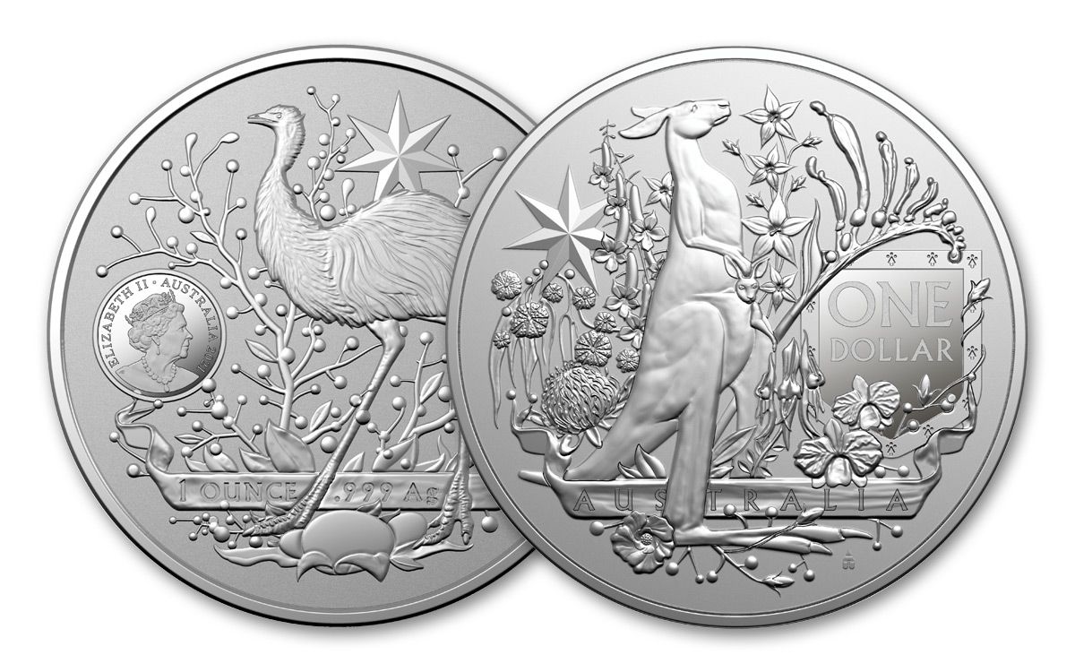 2021 Australia $1 1-oz Silver Coat of Arms BU | GovMint.com