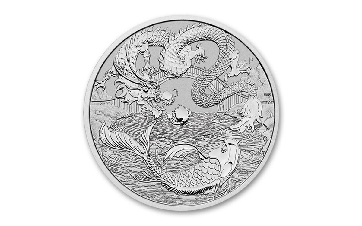 2023-P Australia $1 1-oz Silver Chinese Myths & Legends Dragon 
